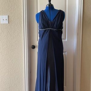 Floor length Navy/Black dress